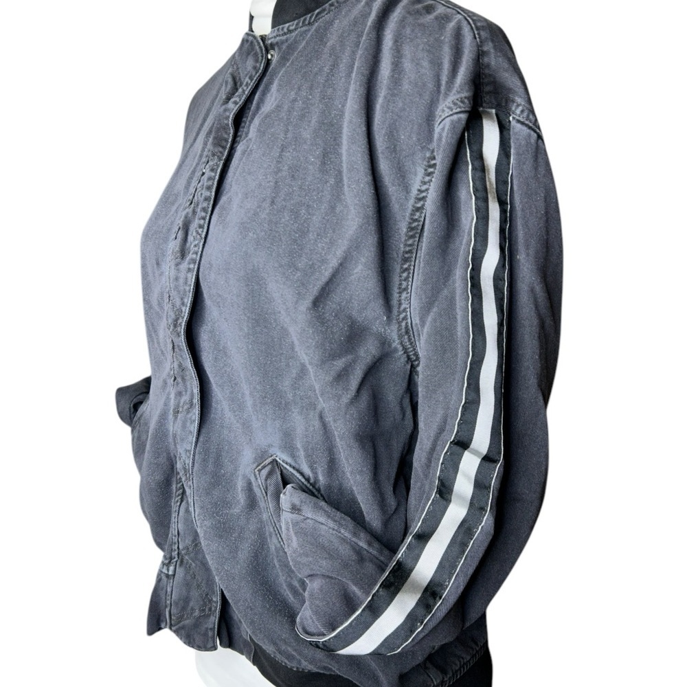 Hudson Womens Nova Varsity Jacket Eashed Black Fu… - image 4